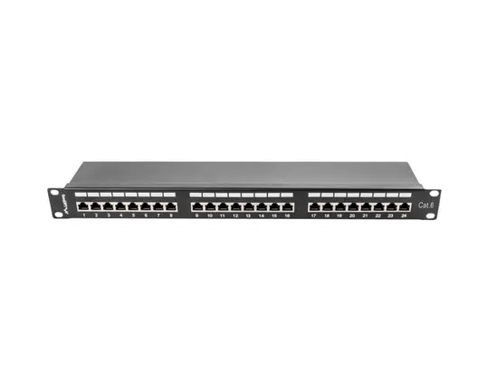 Пач панел Lanberg patch panel 24 port 1U CAT.6 shielded, black