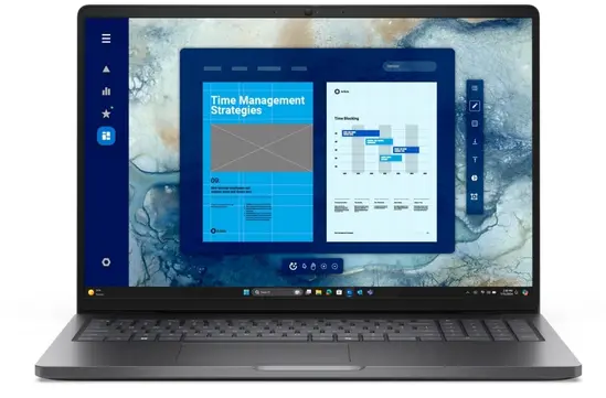 Лаптоп Dell Pro 16 PC16250, Intel 5 120U (10 cores, up to 5.0 GHz), 16" FHD+(1920x1200) 300nits AG, 16 GB: 1x16 GB, DDR5, 5600 MT/s, 512 GB SSD, Intel Graphics, FHD HDR IR Cam and Mic, Wi-Fi 6E, FPR, Backlit Kb, Win11 Pro, Magnetite, 3Y PS