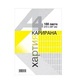 Карирана хартия А4 100 л вестник