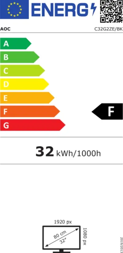 Монитор AOC C32G2ZEBK, 31.5' Curved 1500R, VA, WLED, 1920x1080@240Hz, 4ms GtG, 1ms MPRT, 300cdm2, 4000:1, DCR 80M:1, FreeSync, FlickerFree, Low Blue Light, Tilt, 2xHDMI, DP