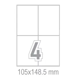 Самозалепващи етикети 105x148.5 4 бр.