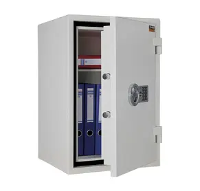 Метален сейф PMT комбиниран RF 67 EL - сив, сниман отпред