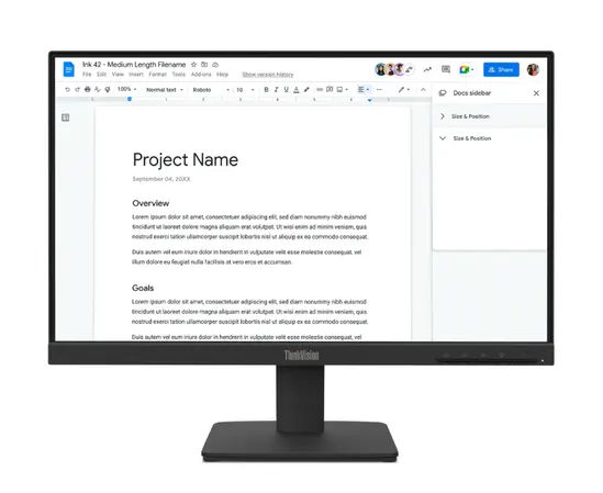 Монитор Lenovo ThinkVision S22-4e 21.5" IPS, WLED, 1920x1080, 16:9, 4ms, 100Hz, 250 cd/m2, 1300:1, HDMI, VGA, Tilt Stand