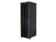 Комуникационен шкаф Lanberg rack cabinet 19' free-standing 42U600x1000 (flat pack) with glass door lcd black v2