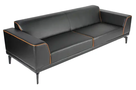 Триместен диван САМУИЛ SOLO 03 - снимка отгоре, черен цвят