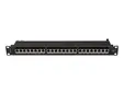 Пач панел Lanberg patch panel 24 port 1U 19' CAT.7 ftp with cable organizer shielded black