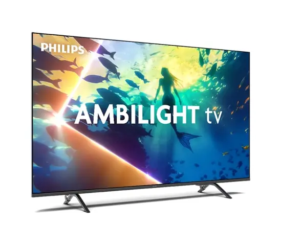 Телевизор Philips 65PUS801012, 65' 4K UHD LED, 3840x2160p, DVB-TT2T2-HDCSS2, 60Hz, Ambilight 3, Pixel Precise UHD, HDR+, Titan OS, Dolby Atmos & DTS:X, 3*HDMI, 2*USB, VRR, 802.11ac, BT 5.2, 20W RMS, Black