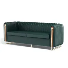 Диван триместен СТРУГА - зелен, сниман отдалеч GLD 03