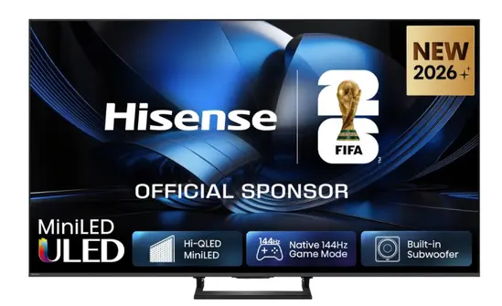 Телевизор Hisense 75"U7SE, 4K Ultra HD 3840x2160, ULED, FALD, Quantum Dot, 144Hz, IPS, HDR 10+, HLG, Dolby Vision IQ, Dolby Atmos, Smart TV, WiFi 5GHz, WiFi Direct, BT, Anyview Cast,light sensor, 4xHDMI, 2xUSB, LAN, CI+, DVB-T2/C/S2, Black