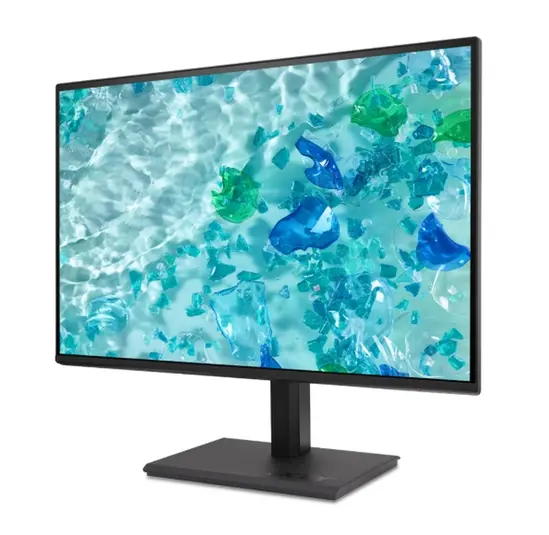 Монитор Acer Vero B247YGbmiprx, 23.8" IPS LED, ZeroFrame FHD (1920x1080) AG, 4ms (GTG), 120Hz, 100M:1, 1500:1, 250nits, 99% sRGB, Flicker-Less, BlueLightShield,HDMI, VGA, DP, Speakers 2x2W, Audio In/Out, ERGOstand, TUV, Energy Efficiency Class C, VESA, Bl