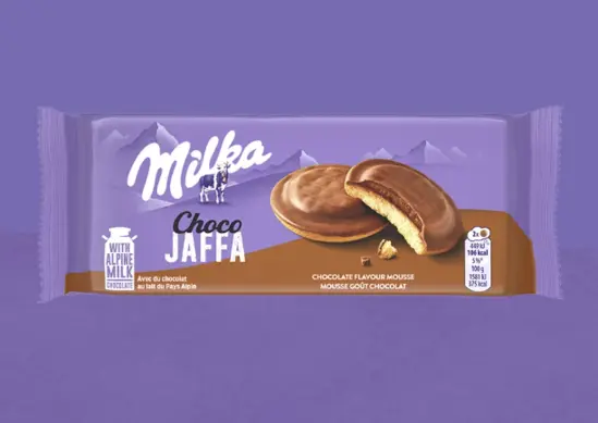 Бисквити Milka Jaffa 128 гр