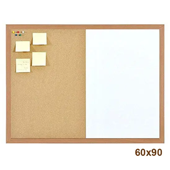 Комбинирана дъска 60х90 см с дървена рамка-снимка отпред