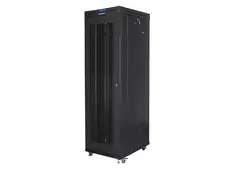 Комуникационен шкаф Lanberg rack cabinet 19' free-standing 42U600x1000 (flat pack) with mesh door lcd black v2