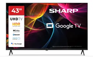 Телевизор Sharp 43HL4265E, 43" Google TV, 4K Ultra HD  3840x2160 Frameless, 1 000 000:1, AQUOS, DVB-TT2CSS2, Active Motion 1000, HDR10, Dolby Atmos, Dolby Vision, Google Assistant, Google Cast, HDMI 2.1 with eARC, 3.5mm Headphone jack  line-out, USB,