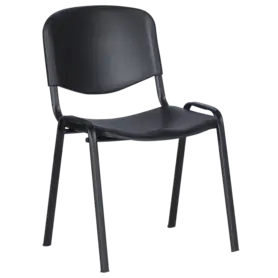 Посетителски стол НИКОЛА- черен полипропилен
