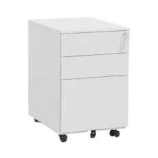 Метален контейнер C BTL с 3 чекмеджета - сниман отпред, затворени чекмеджета, сив цвят