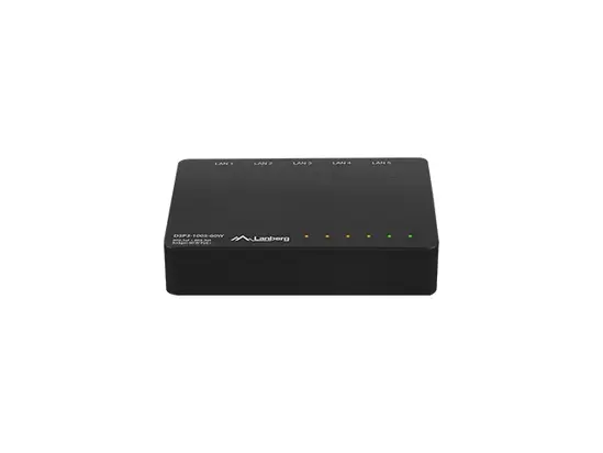 Комутатор Lanberg switch dsp3-1005-60w 5x 1GB poe+ (4 port poe 30wport max 60w) unmanaged desktop