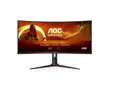 Монитор AOC CU34G2XP/BK, 34" Curved 1500R VA, WLED, 3440x1440@180Hz, 1ms GtG, 1ms MPRT, 430 cd/m2, 4000:1, 80M:1 DCR, Tilt, Height Adjust, Swivel, 2xHDMI, 2xDP, USB hub