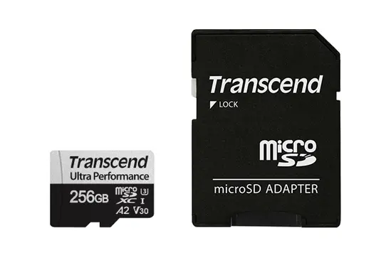 Памет Transcend 256GB microSD w adapter UHS-I U3 A2 Ultra Performance
