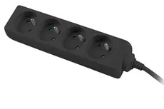 Разклонител Lanberg power strip 1.5m, 4 sockets, french quality-grade copper cable, black