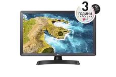 Монитор LG 24TQ510S-PZ, 23.6' WVA, LED, Smart webOS, TV Tuner DVB-T2C S2, 1000:1, Mega DFC, 200cd, 1366x768, AI SOUND, WiFi, HDMI, Bluetooth, USB 2.0, HOTEL MODE, AirPlay, Speaker 2x5W, Black