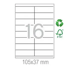 Рециклирани етикети 105x37 16 бр.