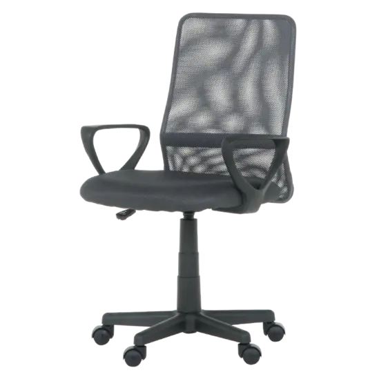 Работен стол НАДЯ- сив цвят, сниман отстрани