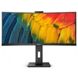 Монитор Philips 34B1U5600CH, 34" Curved 1500R, VA, WLED, 3440x1440@120Hz, 4ms GtG, 350cd m/2, 3000:1, 50m:1 DCR, Adaptive Sync, FlickerFree, Low Blue Mode, 5Wx2, Webcam 5MP, Tilt, Height Adjust, Swivel, HDMI, DP, USB hub, KVM, RJ45