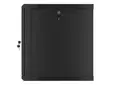 Комуникационен шкаф Lanberg rack cabinet 19' wall-mount 12U600x600 for self-assembly with metal door black (flat pack)