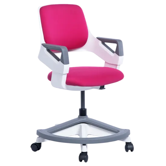 Детски стол ВЕНЕТА със степенка-снимка отстрани, розов цвят