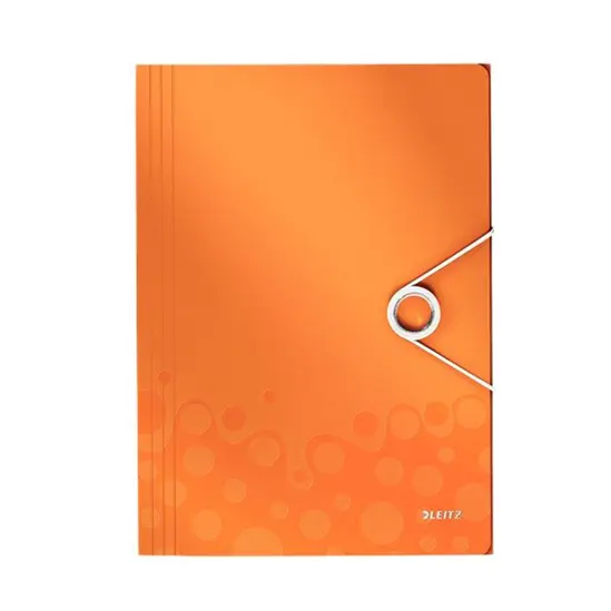 Папка с ластик и 3 капака Leitz WOW оранжева