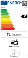 Телевизор Hisense 75" UR9S, 4K Ultra HD 3840x2160, RGB Mini Led , DLED, Quantum Dot, 180Hz, IPS, HDR 10+, HLG, Dolby Vision IQ, Dolby Atmos, Smart TV,Light Sensor,WiFi 6eGHz, WiFi Direct, BT,2x15 W + 2x10 W + 20 W + 2x10W, Anyview Cast, 3xHDMI, 2xUSB, LAN