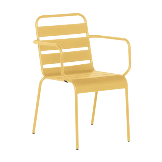 Градински стол СЕНСО- жълт цвъят на метала