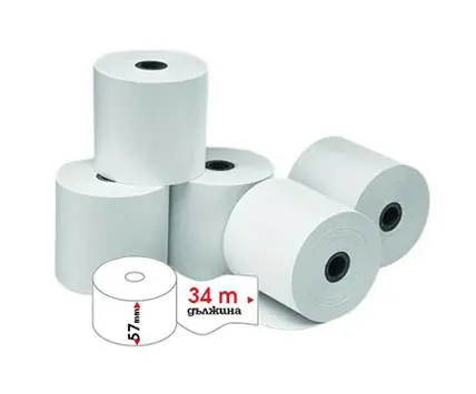 Касови ролки, термо 57 ммф 48  34 м 10 бр
