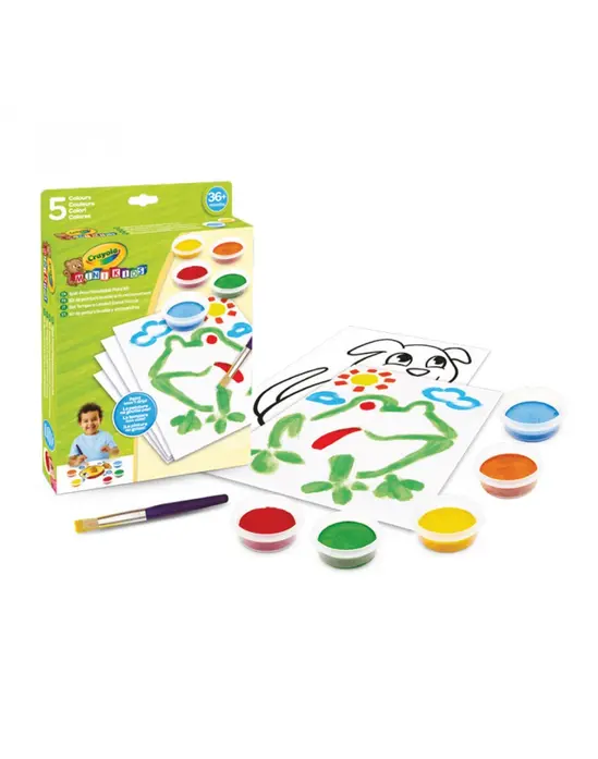 Боя Crayola с четка и шаблони 5 цвята