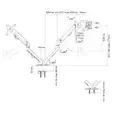 Стойка Neomounts Flat Screen Desk Mount (stand/grommet) for 2 screens
