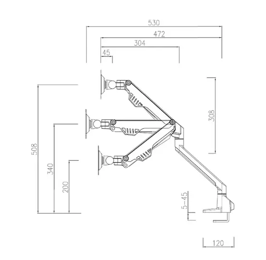 Стойка Neomounts by NewStar Flat Screen Desk Mount (clampgrommet)