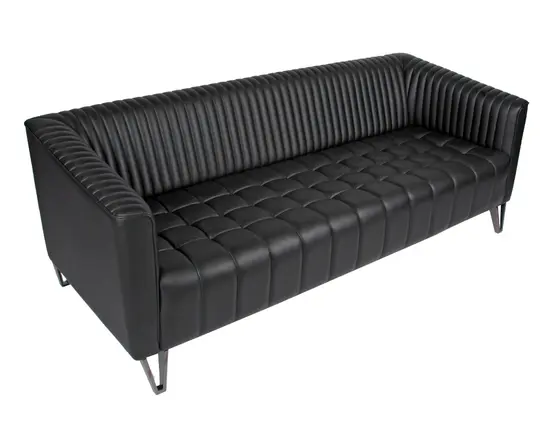 Диван триместен РЕСЕН LMA 03 - сниман в цял ръст, черен на цвят