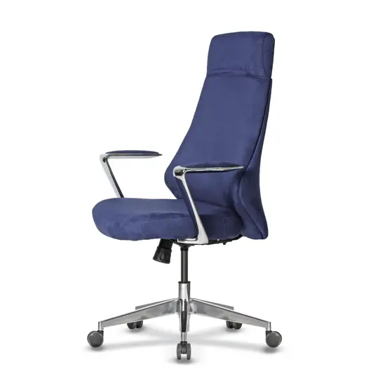 Директорски стол АЛМИДЕРЕ CNV 01- син цвят дамаска