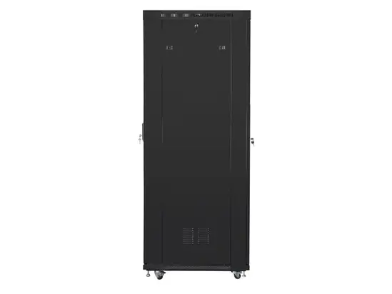 Комуникационен шкаф Lanberg rack cabinet 19' free-standing 27U800x1000 (flat pack) with glass door lcd black v2