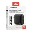 Зарядно устройство Verbatim Mini GaN Charger 100W 4 Port US plug with EU and UK adaptors