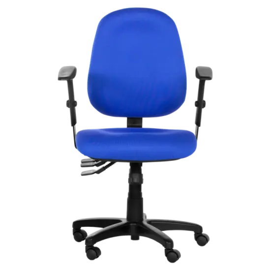 Работен стол АЛЕКСАНДРА- син цвят, снимка отпред