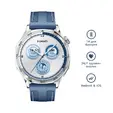 Часовник Huawei Watch GT5  Vili-B19W, 1.43', Amoled 466x466 PPI 326, BT5.2 BLEBREDR, 5ATM, 524mAh, Screenshot sharing, support message input, message notifications, Battery life up to 14 days, Compatible with iOS and Android devices, Blue Woven