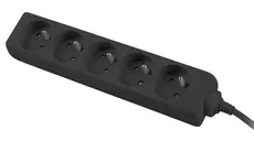 Разклонител Lanberg power strip 1.5m, 5 sockets, french quality-grade copper cable, black