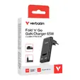 Зарядно устройство Verbatim Fold 'n' Go GaN Charger 65W EU plug Black