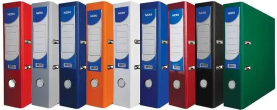 Класьор 8 см OIPlus мет.кант черен