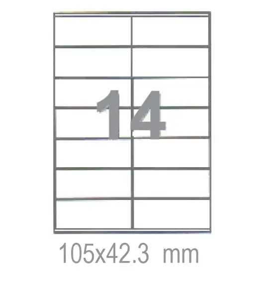 Самозалепващи етикети 105х42.3 14 бр.