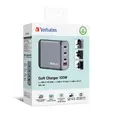 Зарядно устройство Verbatim GNC-100 GaN Charger 4 Port 100W USB AC (EUUKUS)