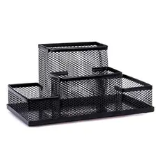 Органайзер за бюро четворка мрежа черен