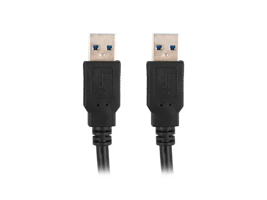 Кабел Lanberg USB-A MM 3.0 cable 1m, black